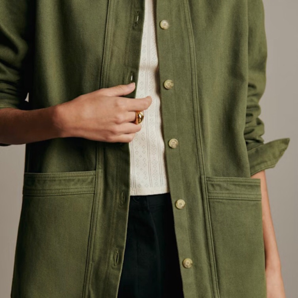 Sezane Olive Utility Jacket- NWOT
